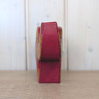 Coin Bank, Leather Elephant, Tooled Painted Leather, Folk Art, Piggy Bank, Trunk Up Lucky
