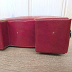 Coin Bank, Leather Elephant, Tooled Painted Leather, Folk Art, Piggy Bank, Trunk Up Lucky